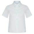 thumbnail image 2 of RongHuan Womens Plus Size Shirt Short Sleeve Uniform Casual Work Shirts Formal Solid Color Tops, 2 of 8