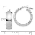 thumbnail image 2 of FJC Finejewelers 925 Sterling Silver Rhodium Plated Hoop Earrings 20 x 8 mm, 2 of 6