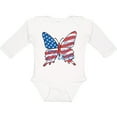 thumbnail image 3 of Inktastic Patriotic Butterfly Girls Long Sleeve Baby Bodysuit, 3 of 5