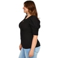 thumbnail image 2 of Blusa acanalada Roman Fashion/Tallas Extras, 1748 (Negro) negro 36 Roman Fashion Blusa extra 1748, 2 of 7