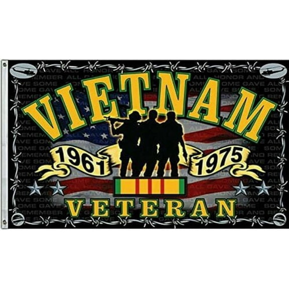 Vietnam War Veteran Indoor/Outdoor 3 X 5 FT. Flag Freedom Fighter 100D