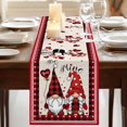 thumbnail image 3 of Table Runners 70 Inches Long Dress Scarves, Valentine's Day Farmhouse Coffee/Dining/Kitchen Table Decor, Holiday Table Runner, Rustic Red Gnomes Love Birds Trees Plaid 13x70 Inch, 3 of 9