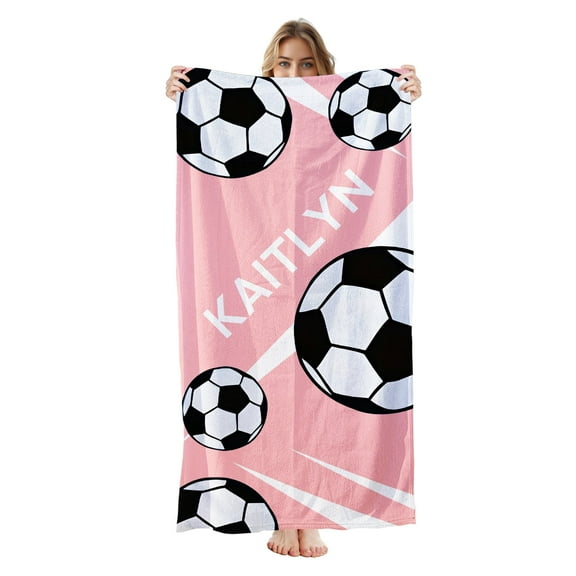 Personalized Beach Towel for Kids - Custom Beach Towel with Name- Soft Swimming Towel, Customized Bath/Pool/Beach Towel for Boys Girls