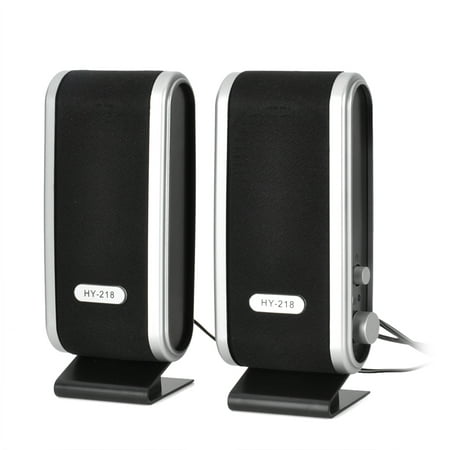2PCS Universal ABS Mini Small USB Power 8W Speakers for Laptop PC
