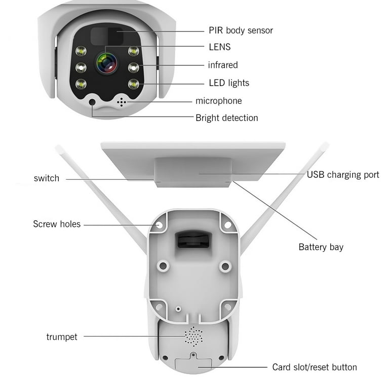 4G Caméra Surveillance Extérieure sans Fil 2K Caméra de Sécurité Solaire et  Alimenté par Batterie 30000mAh, Vision Nocturne Couleur, Détection de  Mouvement PIR - K&F Concept