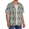 thumbnail image 2 of Logiee Lightning Bolts Print Men's Button Down Shirts Short Sleeve, Summer Beach Shirts,Vacation Wedding Shirts,Men's Casual Button-Down Shirts with Pocket-X-Large, 2 of 5