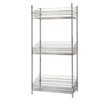 

18 Deep x 60 Wide x 54 High 3 Tier Stationary Deep Basket Unit