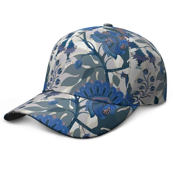 Classic Chic Baseball Cap – Paisley Boho Vintage Retro Ethnic Dad Hat, Abstract Decorative Mandala Exotic Artistic Elegant Colorful Floral Pattern, Adjustable Snapback