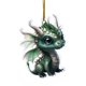 thumbnail image 1 of Adorno colgante para árbol de Navidad con dinosaurio alado para bebés, colgante para coche con dibujos animados, llavero, decoración, adorno colgante de acrílico para Navidad, adorno colgante p..., 1 of 6