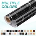 thumbnail image 3 of Uxcell Wood Grain Wallpaper Border 4" x 16.4ft Textured Frame Sticker, Black Cloud, 3 of 7