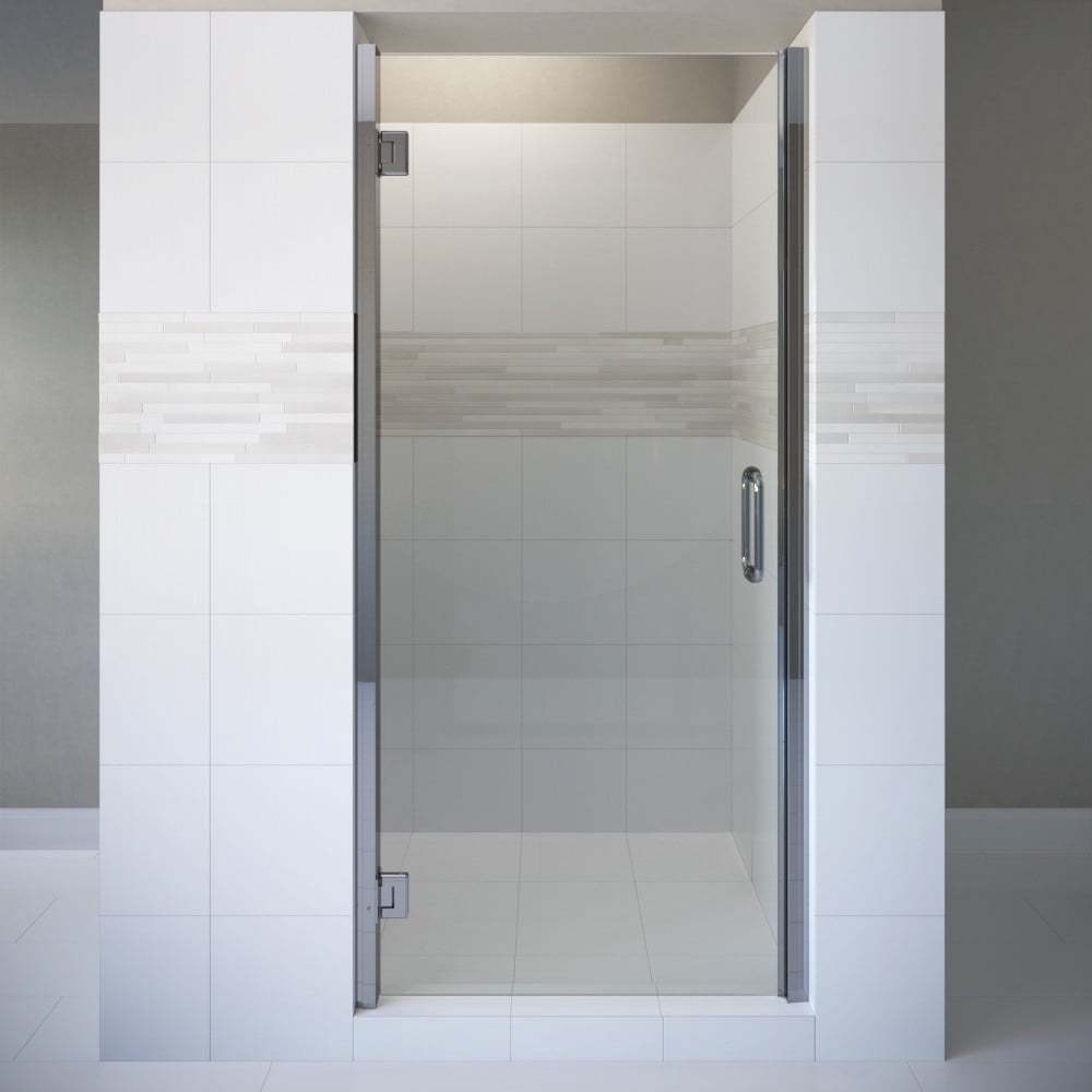 Miseno Msdswy3476cl Sway 76" High X 34" Wide Hinged Frameless Shower