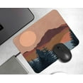 thumbnail image 4 of Abstract Boho Terracotta Sunset Mountain Mousepad 9.5x7.9in Non-Slip Rubber Base Square Desk Decor Perfect Gift for Boho Lovers Office & Home, 4 of 5
