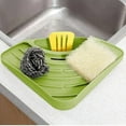 thumbnail image 2 of Multipurpose Corner Kitchen Sink Organizer Wash Basin Storage Organiser Rack Wall Mounted Dishes Drip Rack(Green, Pack of 1), 2 of 4