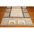 thumbnail image 4 of Casavani Handblock Printed Cotton Farmhouse Living Room Area Rug Geometric Area Carpet, Brown 10x16 feet, 4 of 6