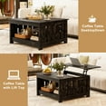 thumbnail image 3 of GUNAITO Lift Top Coffee Table with Storage Cabinet and 2 Compartments for Living Room, Black , 31.5''Hx31.5''W in, 3 of 8