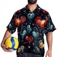 thumbnail image 4 of Love Men's Casual Button Down Short Sleeve Printed Summer Beach Shirts, 4 of 6