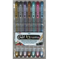 Yasutomo Gel Xtreme Pen Set, 7-Colors, Metallic