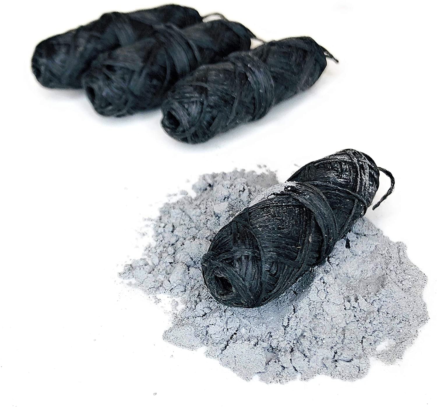 Vegan Biodegradable Bamboo Charcoal Dental Floss Refill | Natural Candelilla Wax 30M x4 Peppermint Essential Oil Eco Friendly Zero Waste Oral Care 4 Pack