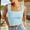 Blue, variant on WTXUE Crop Tank Tops Eyelet Tops Square Neck Ribbed Wide Strap Tank Tops Tees and Tanks Sleeveless Tank Tops Hiking Tank Tops Women Wide Strap Tank Tops for Women Fitted Tank Tops for Women Black L