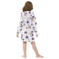 thumbnail image 4 of FORMRS Niños Bathrobe Unisex Hooded Robe Soft Plush Pajamas Sleepwear, Size 2-3T, Purple Halloween Gooses, 4 of 7