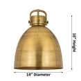 thumbnail image 3 of Innovations Lighting  Newton Metal Bell - 1 Light 14" Stem Hung Pendant Brushed Brass, 3 of 5