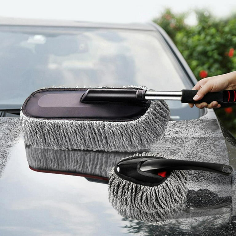  Microfiber Car Duster Extendable Handle Interior Exterior  Multipurpose Cleaning Car Brush Set of 5 : Automotive