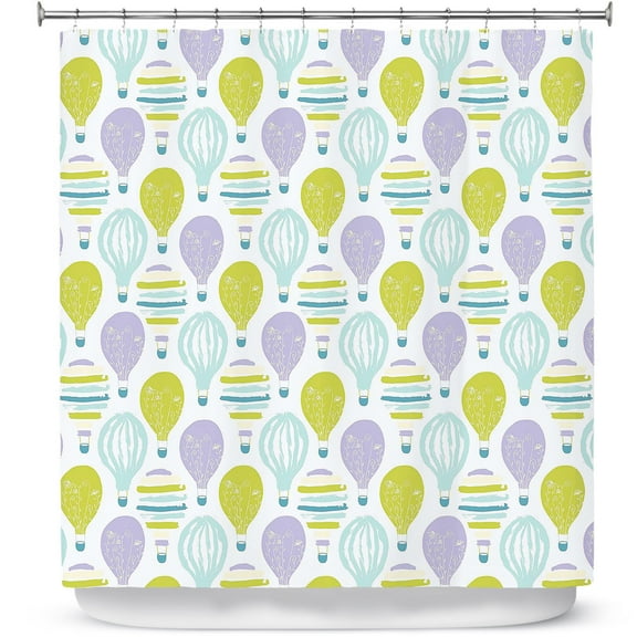 Shower Curtains 70" x 93" from DiaNoche Designs by Metka Hiti - Balloons