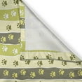 thumbnail image 3 of Dog Kitchen Curtains, Vertical Pattern Paw Design Foot Print Canine Walking, Two Panels Drapes with Rod Pocket Room Decor, 55" X 45", Yellow Green Pale Yellow, by Ambesonne, 3 of 3