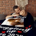 thumbnail image 4 of Custom Blanket with Photos Personalized Valentines Day Gifts for Him Her Customized Soft Flannel Blankets with Pictures Text Personalized Blankets and Throws for Boyfriend Girlfriend Blankets, 4 of 5