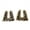 Gold, variant on Bamboo Square Hoop Earrings Gold Tone 2 inch Hoops