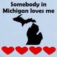 thumbnail image 2 of CafePress - Somebody In Michigan Loves Me Body Suit - Long Sleeve Cotton Baby Bodysuit, 2 of 4