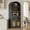 BlacK, variant on Studyset Arched Bookshelf, Rounded Bookcases with Doors and Drawers Farmhouse Bookcase 15.83in Depth Display Storage Shelves 71.4in Tall Wooden Display Cabinet Rounded Bookcases for Living Room, Offic