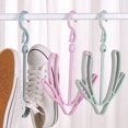 thumbnail image 4 of facefd Balcony Windproof Shoes Drying Rack Multi-functional Rotary Hanging balcony shoes hanger Shoes Hanger Double Hook Drying Rack, 4 of 9