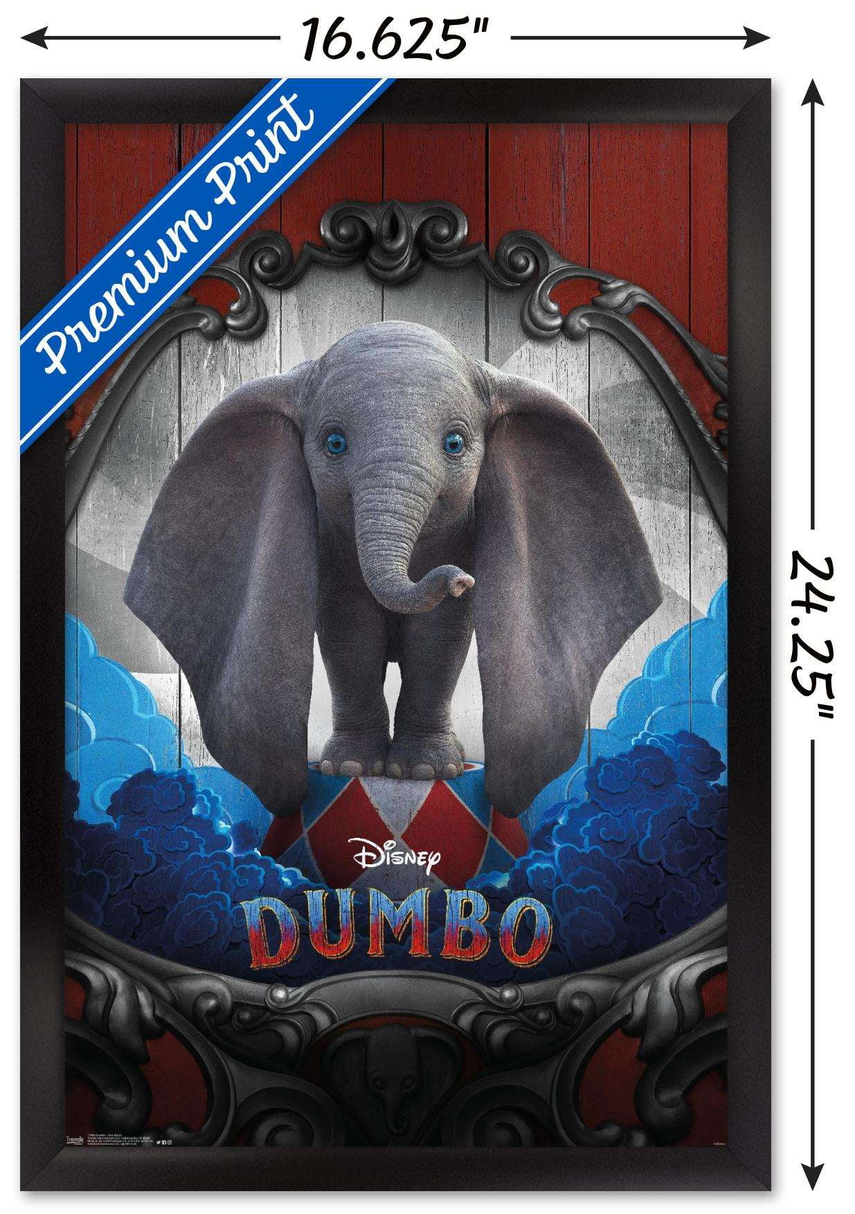 Disney Dumbo - One Sheet Wall Poster, 14.725" x 22.375", Framed