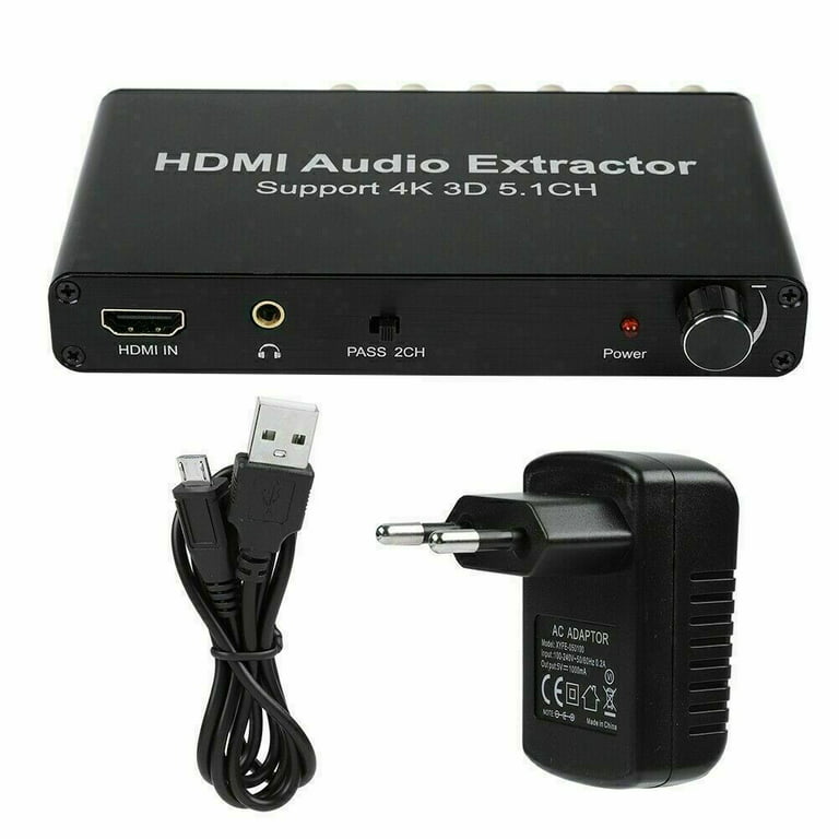 AuviPal Adaptateur audio HDMI 4K @ 60 Hz HDR pour connecter un  haut-parleur/casque/barre de son filaire à PS5/PS4/PS3, Xbox Series X,  Apple TV