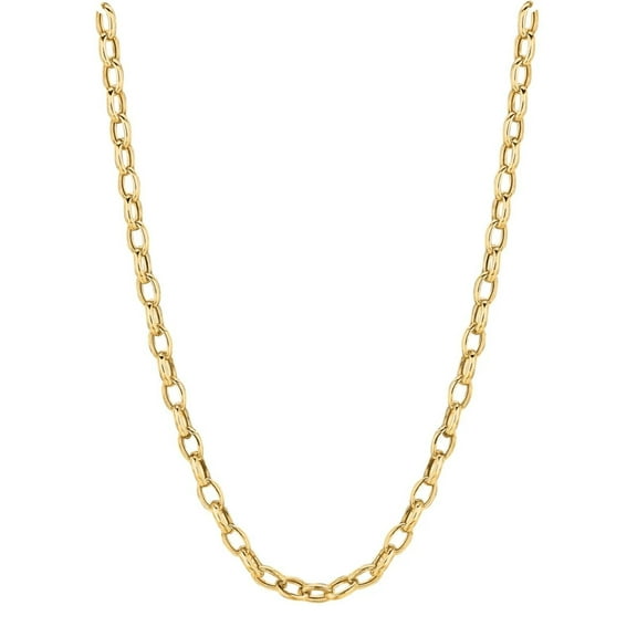 14K Gold 4.6mm Lite Oval Rolo Chain