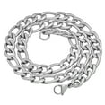 thumbnail image 4 of Men's 11.5mm Chunky High-Polished Stainless Steel Flat Figaro Chain Necklace, 24 inches, 4 of 7