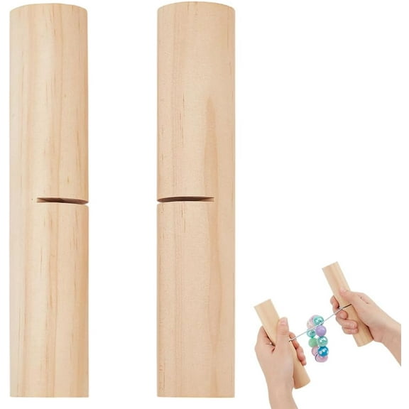 2 Pcs Wood Knot Grippers 5.9 inch Bead Knotting Tool for Silicone Beads Metal Beads Wristlets Keychains Bracelets Tightening Tool Jewelry Making Tool