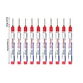 thumbnail image 2 of YIMWNYI 10pcs Long Head Hole Markers, Permanent Fast Dry Waterproof Carpenter Ink Pens, 1.5mm Fine Tip, Marking Tool for Metal, Wood, Concrete, Glass, and More, Durable & Versatile, 132mm Length, 2 of 5