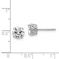 thumbnail image 2 of 925 Sterling Silver Post 6.5mm Cubic Zirconia Stud Earrings 6.5x6.5mm Wide Stud Earring for Women, 2 of 2