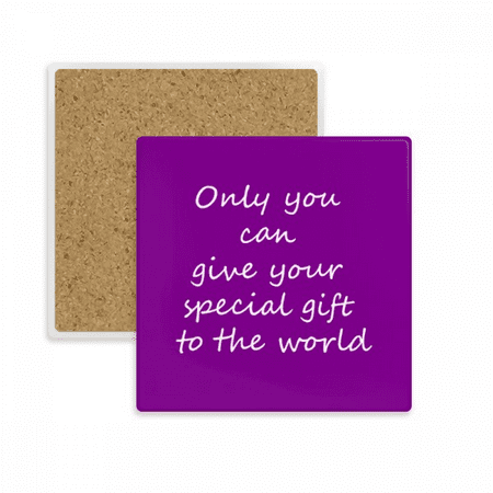 

You Can Give World Inspirational Square Coaster Cup Mat Mug Subplate Holder Insulation Stone