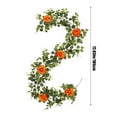 thumbnail image 2 of Hiroekza Artificial Flowers Garland Hanging Flower 6FT Green Plastic Fake Rose Eucalyptus leaves Rattan for Wedding Decorations Home Party Fake Flowers for Front Porch Faux Hanging Flowers Green, 2 of 6