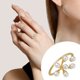 thumbnail image 2 of Moda Anillo Regalo Perla Goteo Esmalte Anillo Abierto Femenino Senior Dedo Índice Anillo Ajustable Tamaño Anillo Daily Wear, 2 of 2