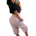 thumbnail image 2 of Women Warm Fleece Drawstring Pajama Pants with Pockets Jogger Plush Fuzzy Sweatpants, 2 of 6