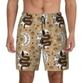 thumbnail image 2 of Picia Snake And Flower pattern Mens Swim Trunks with Compression Liner Stretch Beach Shorts Quick Dry with Zipper Pockets No-Chafing Board Shorts-Large, 2 of 9