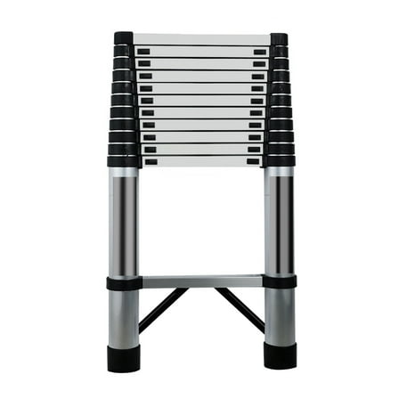 Nuoxin 15.4FT Telescoping Ladder 330lbs Load Capacity Aluminum Telescopic Extension Ladder, Multi-purpose Collapsible Ladder for RV，Home or Outdoor Work
