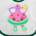 thumbnail image 4 of Inktastic Cute Watermelon with Sunglasses Boys or Girls Baby Bib, 4 of 4
