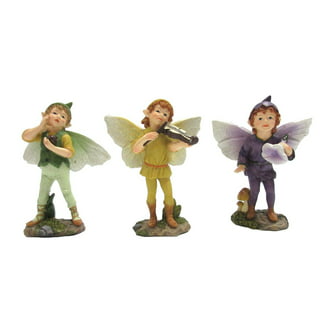 Woodland Knoll Fairy Figurines - Miniature Fairy Figurines - Boy Fairies