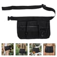 thumbnail image 1 of RUNROTOO Garden Tool Belt Pouch Multi Pocket Rectangular Tool Waist Bag Black 1Set, 1 of 8