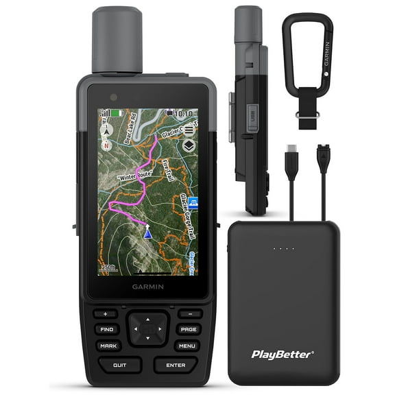 Garmin GPSMAP H1 Premium GPS Handheld Navigator Bundle with PlayBetter Portable Charger